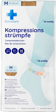 Kompressionsstrümpfe Größe M beige, 1 St