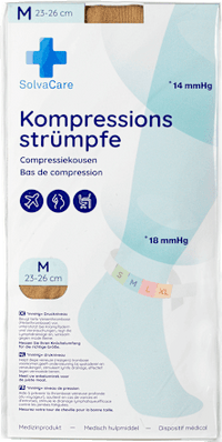 Kompressionsstrümpfe Größe M beige, 1 St