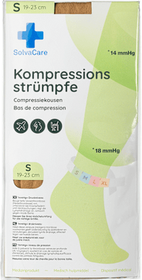 Kompressionsstrümpfe Größe S beige, 1 St