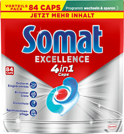 Spülmaschinen-Caps Excellence 4in1 Vorteilspack, 84 St
