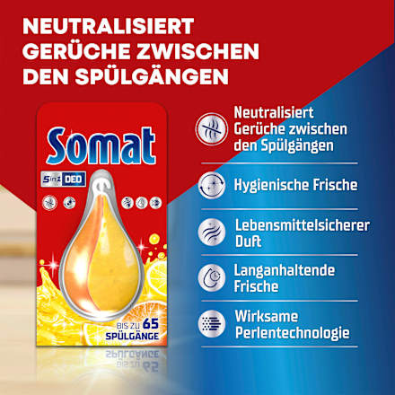 Vaatwasdeodorant Duo-Perls Citroen &amp; Sinaasappel, 1 st.