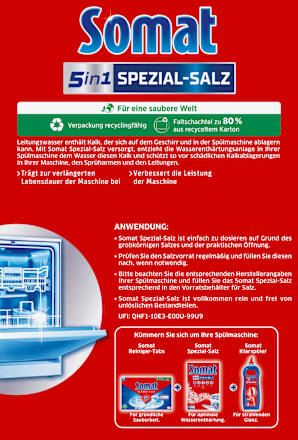 Vaatwaszout speciaal zout, 1,2 kg