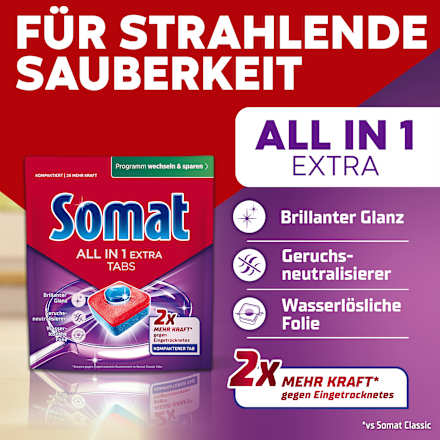 Spülmaschinen-Tabs All in 1 Extra Vorteilspack, 92 St