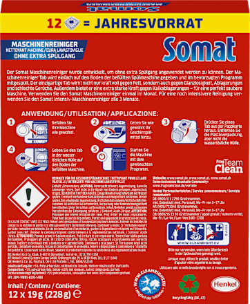 Spülmaschinenreiniger-Tabs Maxipack, 12 St Somat