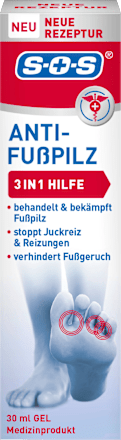 Anti Fußpilz Gel, 30 ml SOS