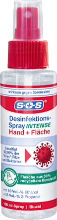 Intensieve desinfecterende spray voor handen en oppervlakken, 100 ml