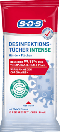 Desinfecterende doekjes Intense Hand &amp; Oppervlakte Reisformaat, 10 stuks
