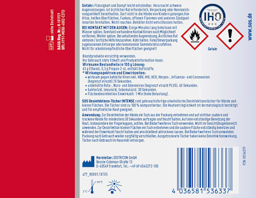 Desinfecterende doekjes Intense Hand &amp; Oppervlakte, 25 stuks