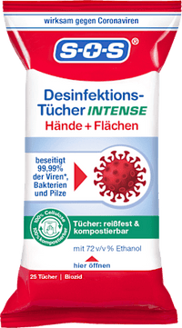 Desinfecterende doekjes Intense Hand &amp; Oppervlakte, 25 stuks