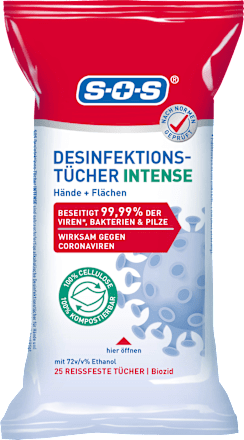 Desinfecterende doekjes Intense Hand &amp; Oppervlakte, 25 stuks