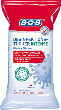 Desinfecterende doekjes Intense Hand &amp; Oppervlakte, 25 stuks