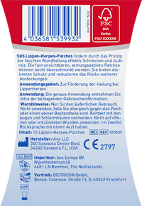 Lippenherpes Patch, 12 St