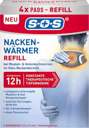 Nekwarmer warmtekussen navulling, 4 stuks