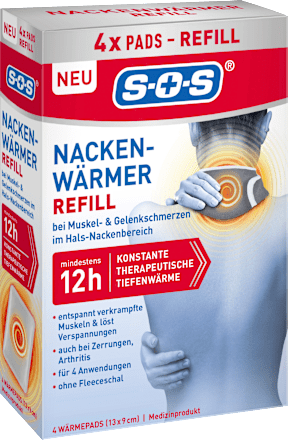 Nekwarmer warmtekussen navulling, 4 stuks