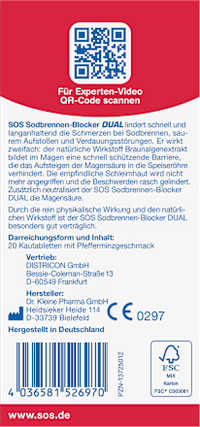 Maagzuurremmer DUAL Kauwtabletten, 20 stuks