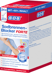 SOS Brandend maagzuurremmer Forte 24 stuks, 240 ml