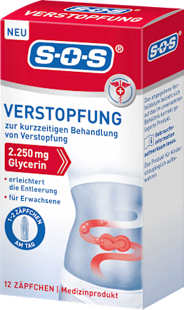Verstopfung Zäpfchen, 12 St