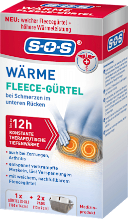 Verwarmde fleece riem + 2 warmtekussens, 1 st.