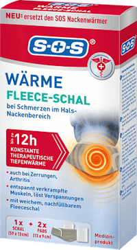 Warme fleece sjaal + 2 warmtekussens, 1 stuk