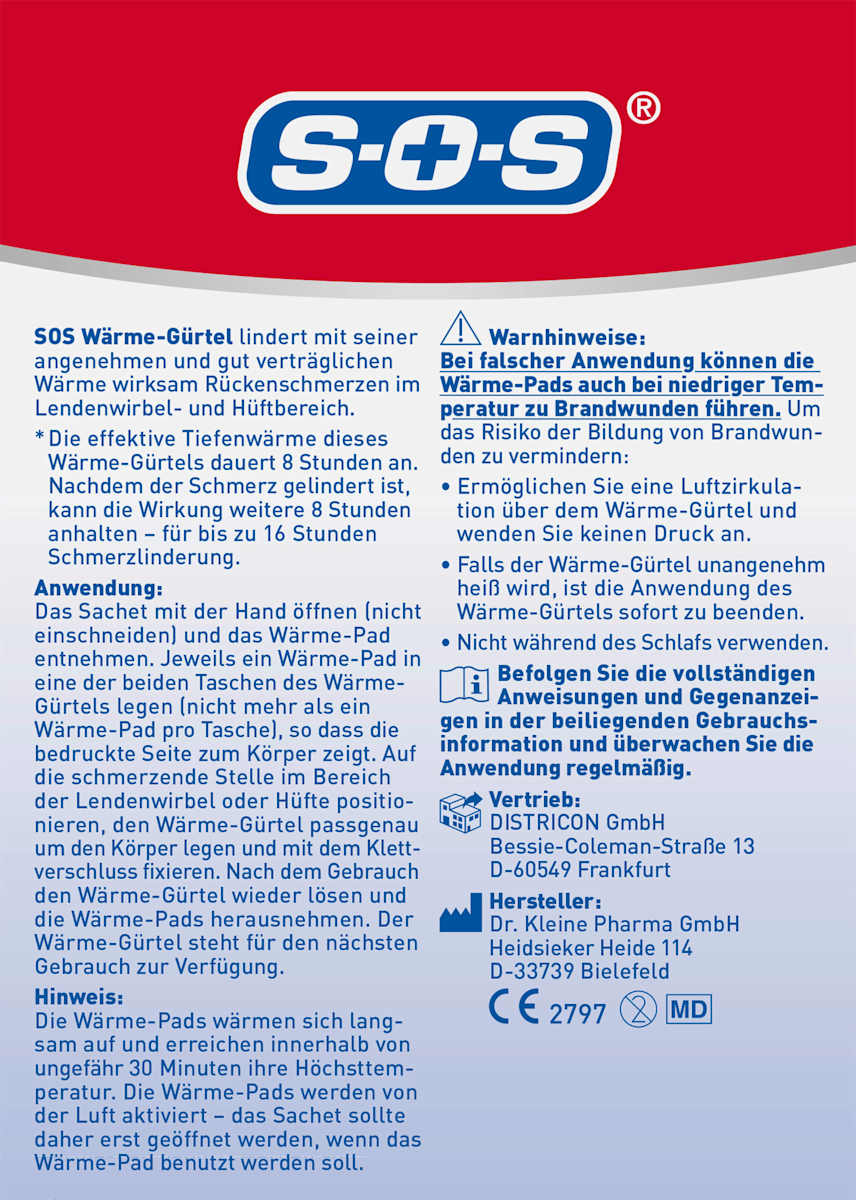 SOS Wärme Gürtel, 1 St