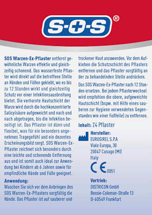 Wrattenverwijderaarpleisters, Wart-Ex, 24 stuks