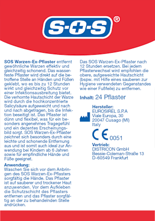 Wrattenverwijderaarpleisters, Wart-Ex, 24 stuks
