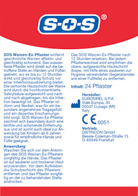 Wrattenverwijderaarpleisters, Wart-Ex, 24 stuks