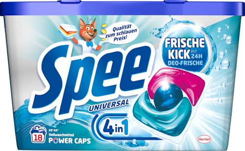 Vollwaschmittel Caps Power Deo Frische-Kick, 18 Wl Spee