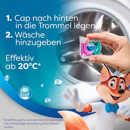 Vollwaschmittel Caps Power Deo Frische-Kick, 16 Wl