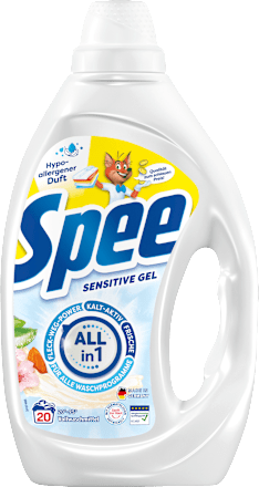 Vollwaschmittel Sensitive Gel, 20 Wl