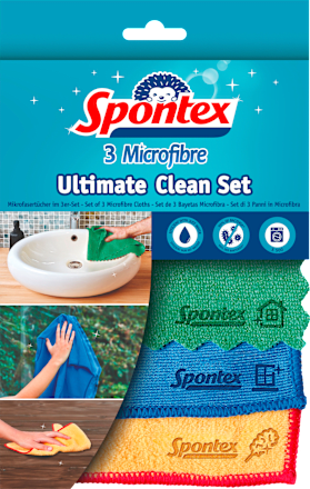 Ultimate Clean microvezeldoekenset, 3 stuks