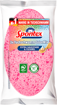 Stoffen spons Color Mix, 3 stuks