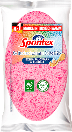 Stoffen spons Color Mix, 3 stuks