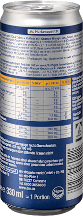 BCAA Drink + Koffein, Orange-Mango Geschmack, 330 ml EINWEG
