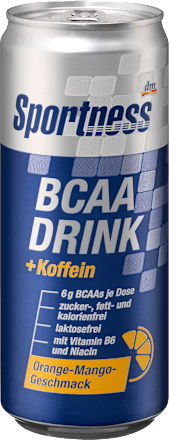 BCAA Drink + Koffein, Orange-Mango Geschmack, 330 ml EINWEG