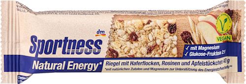 Energieriegel, mit Haferflocken, Rosinen & Apfelstückchen, 40 g