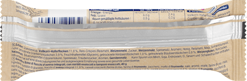 Energieriegel, Natural Energy, Vollkorn-Haferflocken, Cranberries, Himbeeren & Blaubeeren, 40 g