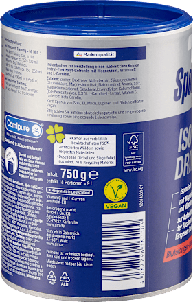 Iso Drinkpoeder, Bloedsinaasappelsmaak, 750 g
