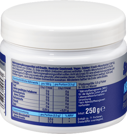 Creatine monohydraat poeder, 250 g