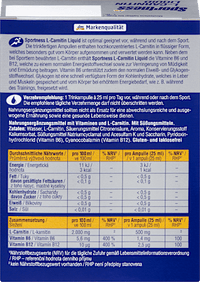 L-Carnitin Liquid Ampullen, Orangen Geschmack, 7 Stück à 25 ml, 175 ml