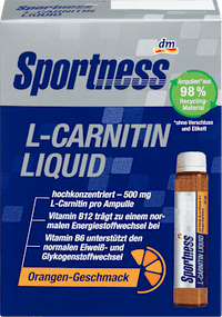 L-Carnitine Vloeibaar, Sinaasappelsmaak, 7 stuks van 25 ml, 175 ml
