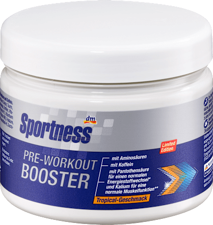 Sportness Pre-Workout Booster, Tropical-Geschmack, 290 g