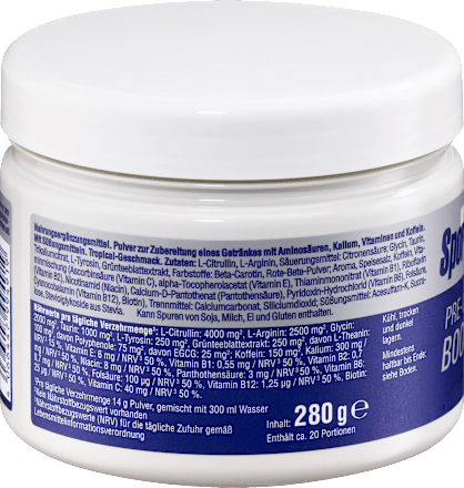 Pre-Workout Booster, Tropical-Geschmack, 290 g