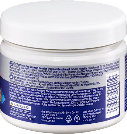 Pre-Workout Booster, Tropical-Geschmack, 290 g