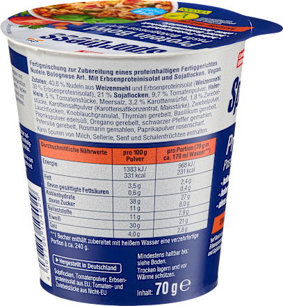 Protein Bowl Pasta Bolognese Art, 70 g