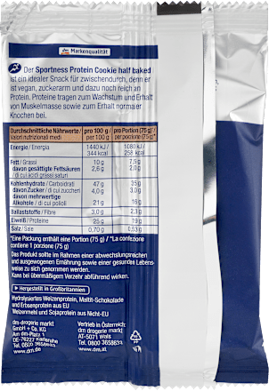 Protein Cookie, Half Baked, Chocolate Chip Geschmack, vegan, 75 g