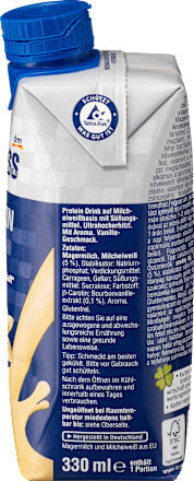 Proteïnedrank, vanillesmaak, klaar om te drinken, 330 ml