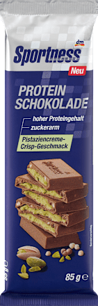 Proteïnechocolade met pistachevulling en krokant, 85 g