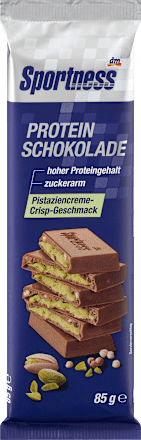 Protein Schokolade mit Pistazienfüllung und Crisp, 85 g