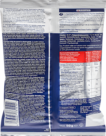 Protein Tortilla Chips, Paprika Geschmack, 50 g